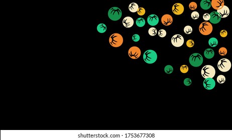 Feminine Floral Pattern with Simple Stylized Berries for Greeting Card or Poster. Naive Daisy Berries in Primitive Style. Vector Background for Spring or Summer Design.
