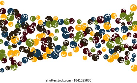 Patrón floral femenino con bayas simples y estilizadas para tarjeta de felicitación o afiche. Daisy Berries naive al estilo primitivo. Fondo vectorial para el diseño de primavera o verano.
