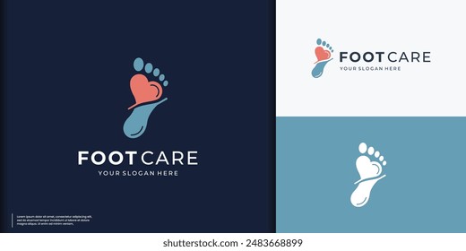 feminine foot care logo design inspiration. vector illustration