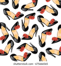 Feminine footwear of the loafer on white background is insulated