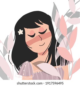 feminine and freedom girl illustration