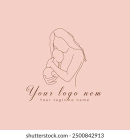 Feminine hand drawn logo design.