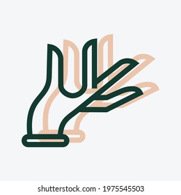 Feminine hand icon vector template design