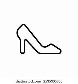 feminine heel shoe icon sign vector