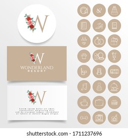 feminine highlight minimalist icon with elegant logo