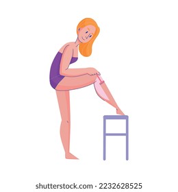Feminine hygiene composition with isolated personal care flat images isolated on blank background vector illustration