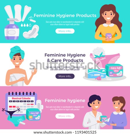 Feminine Hygiene Flat Banners