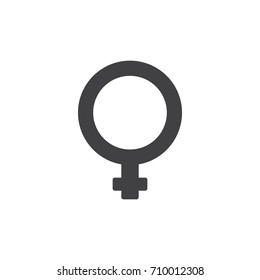 Feminine icon vector, filled flat sign, solid pictogram isolated on white. Female gender symbol, logo illustration