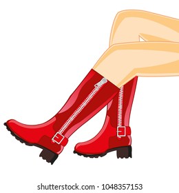 Feminine legs in boot