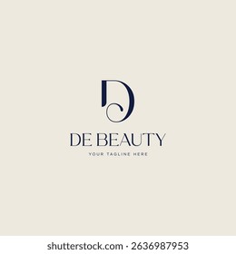 feminine letter D logo icon