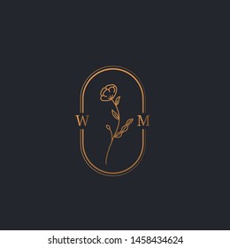Feminine logo in black, gold
