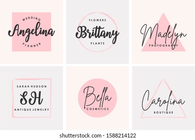 Feminine logo collection design template