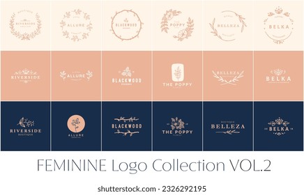 Feminine logo collection, Handdrawn logotypes, Minimal logo, Branding, Premade logo, Minimalisitc, Prestige, Luxury