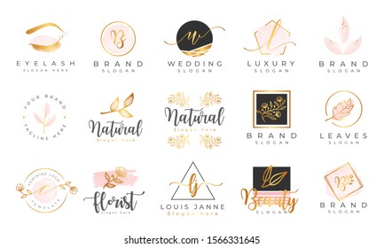 Feminine logo collections template  vector
