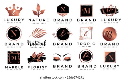 Feminine logo collections template  vector