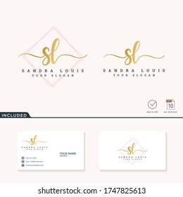 Feminine logo concept. Beauty care or fashion design template. Vector illustrator