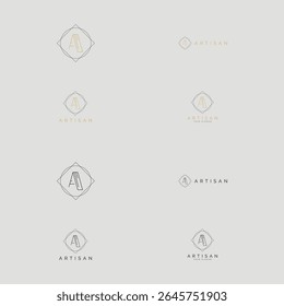 a feminine logo design with different styles