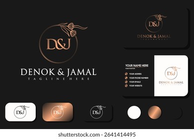 feminine logo initial D and J, reference for your business logo.