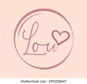 Feminine Logo - Lou Means Love