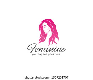 Feminine logo vector design template