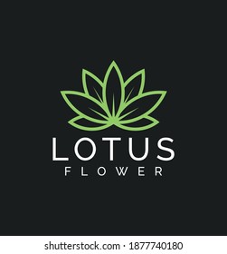 Diseño gráfico del logotipo y el vector de iluminación del patrón de Lotus FLower