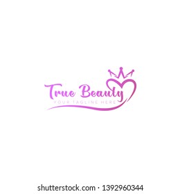 Feminine Love and Beauty Crown Logo