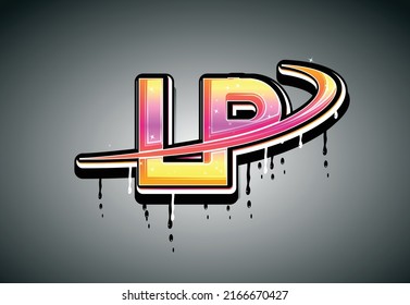 Feminine LP Swoosh Letter logo