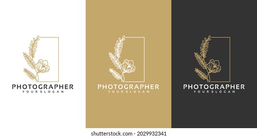 Feminine luxury flower logo, spa, salon, nature, boutique, wedding, flower shop, and other