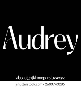 Feminine natural curved display font vector illustration