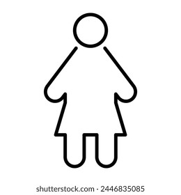 diseño de Vector delgado de contorno femenino bueno para el Sitio web y el App móvil.