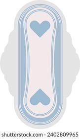 Weibliche Pads. Frauenkasten. Flache Vektorgrafik weiblicher Hygieneprodukte für die Menstruation