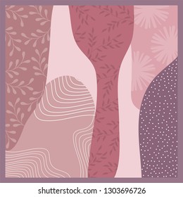 feminine pattern perfect for scarf design