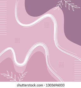 feminine pattern with pink color background