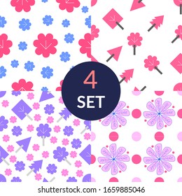 Feminine Pink Beauty Nature Pattern Sets
