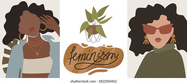 Feminine power, lettering, lettering template, femenism, femenist lettering. protection of women's rights and freedom
