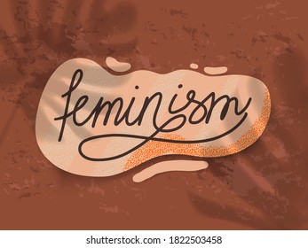 Feminine power, lettering, lettering template, femenism, femenist lettering. protection of women's rights and freedom
