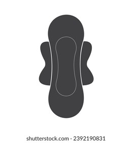 Ilustración vectorial de las toallas sanitarias femeninas sobre fondo blanco. Símbolo de producto higiénico femenino