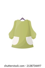 Feminine shirt isolated on white background. Cartoon style. Vector.