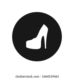 Feminine shoe vector icon, simple feminine shoe sign.