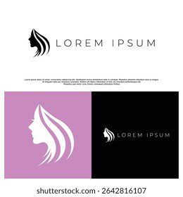 Feminine silhouette logo design with bold shape, perfect for health, beauty, or wellness products.