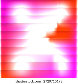 Un fondo abstracto femenino y suave con una mezcla de tonos rosa, coral y naranja. La luz difusa a través de lamas Horizontales crea una estética cosmética o de estilo de vida romántica y de alta gama.