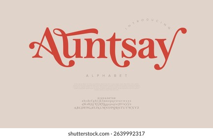 Feminine and stylish serif font with graceful strokes and classy curves