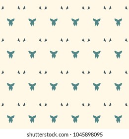 Feminine surface texture. Ribbon bow motif. Seamless surface pattern design with rustic ornament. Repeated geometric forms abstract background. Simple digital paper, textile print, page fill. Vector