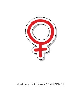 feminine symbol doodle icon, vector illustration