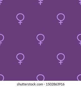 feminine symbol seamless doodle pattern, vector illustration