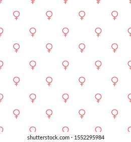 feminine symbol seamless doodle pattern, vector illustration