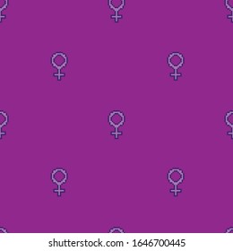 feminine symbol seamless doodle pattern, vector illustration