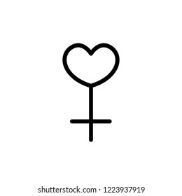 feminine symbol vector icon