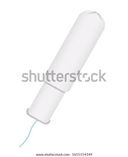 Feminine Tampon White Tampon Blue Thread Stock Vector (Royalty Free ...