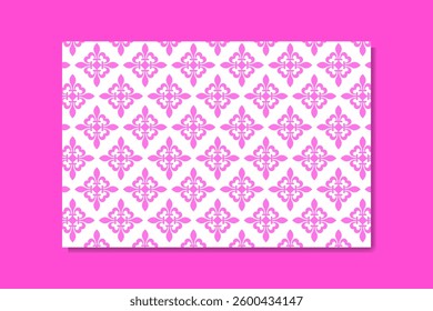 feminine theme seamless pattern with pink flowers for interior design